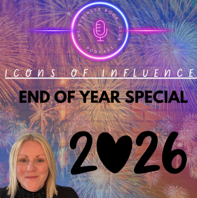 Celebratory graphic for an "End of Year Special" featuring a woman and fireworks.