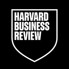 Harvard Business Review logo on a black background.