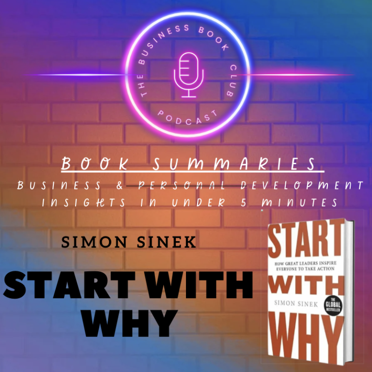 A book cover and title page for the book 'Start with Why' by Simon Sinek