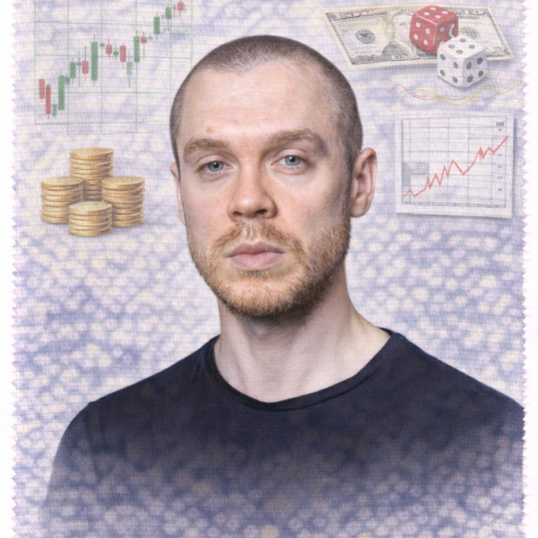A serious-looking man with short hair, wearing a black t-shirt against a light background.
