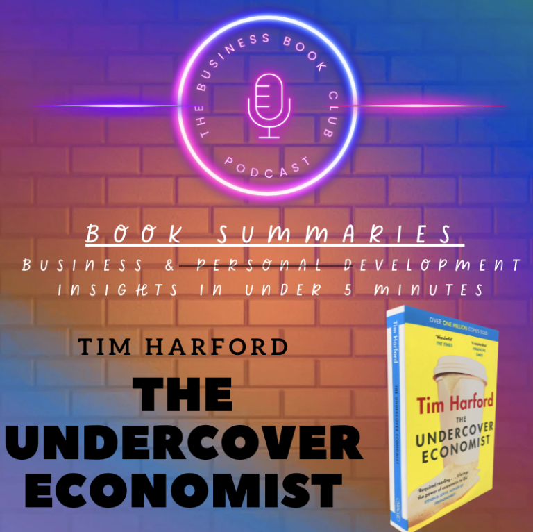 Cover of "The Undercover Economist" by Tim Harford, featuring a colourful background and podcast logo.